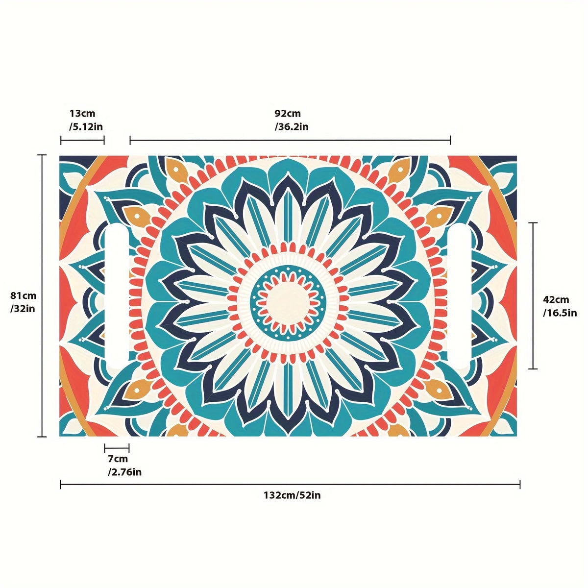 Golf Cart Seat Cover, Mandala Print, 52 x 32 in
