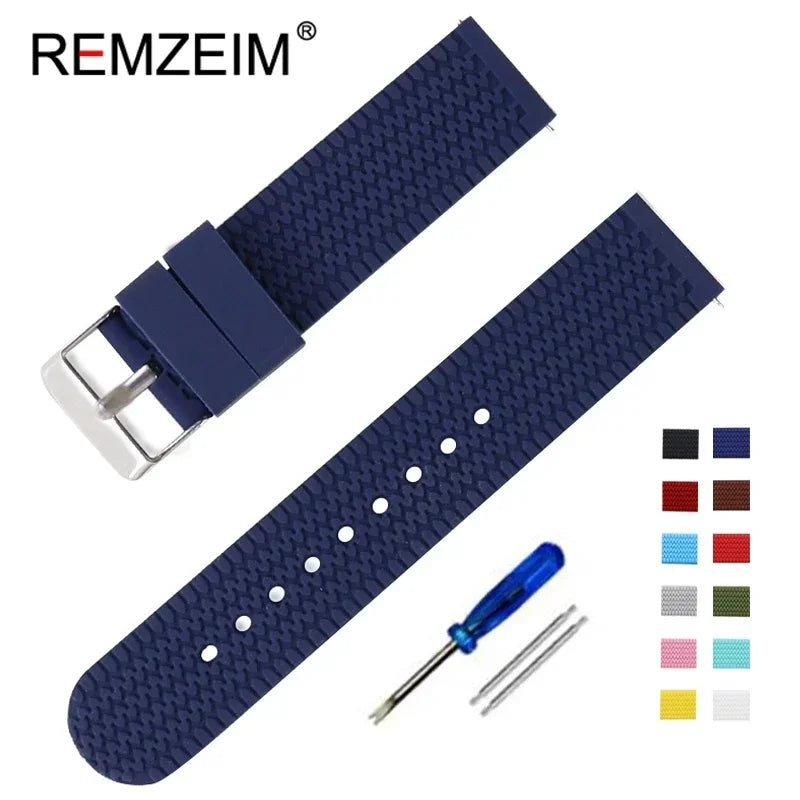 Garmin Textured Silicone Sport Band in Navy Blue