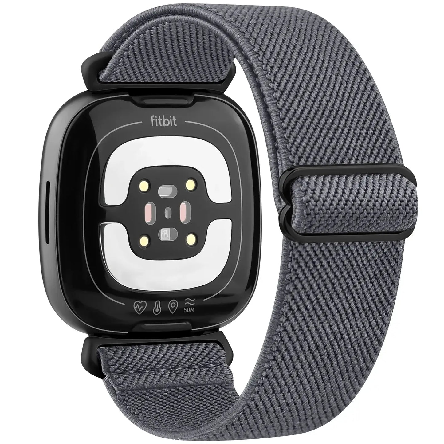 Nylon band for Fitbit Versa and Sense, showcasing minimalist design and stylish comfort for your smartwatch.
