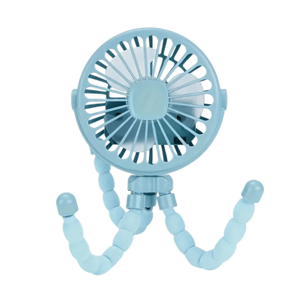 Mini Flexible Tripod Fan for Golf Carts, USB Rechargeable, 3 Speeds