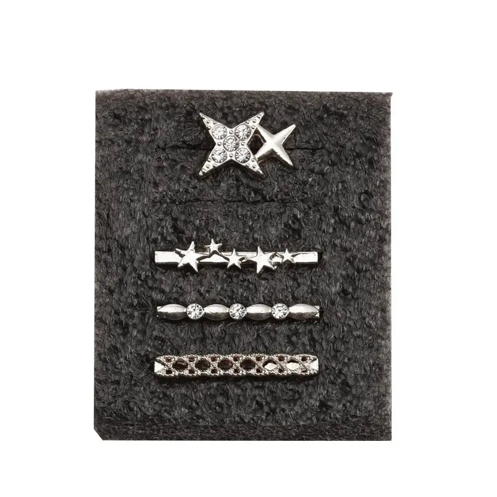 Decorative metal charms for Apple Watch bands featuring star designs and sparkly accents to personalize your style.