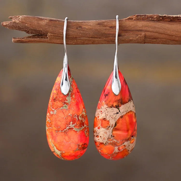 Imperial Jasper Teardrop Earrings