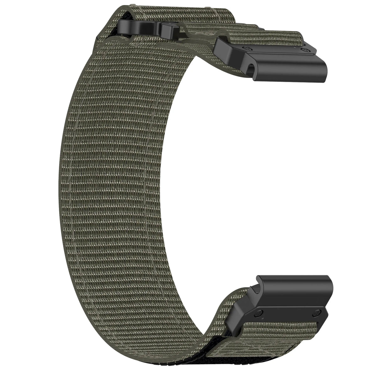 Gray Garmin QuickFit 20/22/26mm Braided Nylon Hook-and-Loop Band