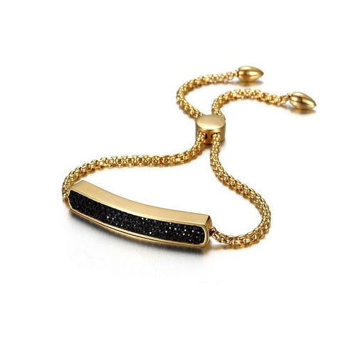 Friendship Bar Bracelet Gold Plated Adjustable Emerald by Lavender Phoebe