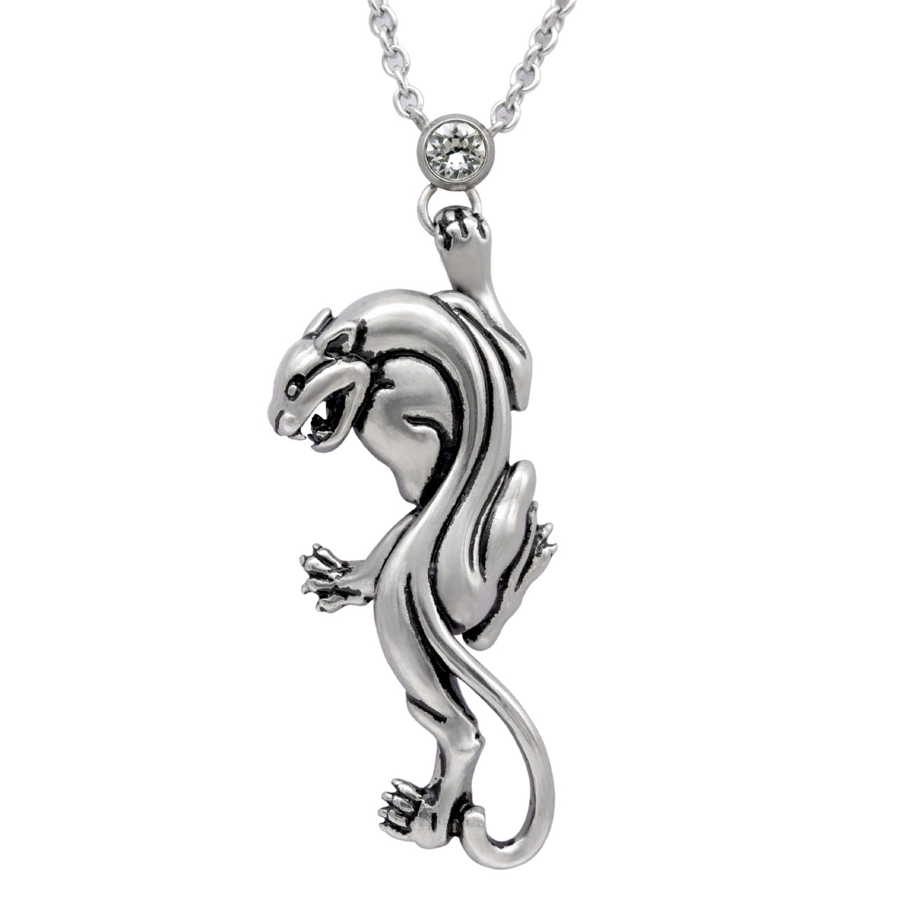 Steel Panther Necklace Stainless Steel Panther Pendant by Blue Asteria