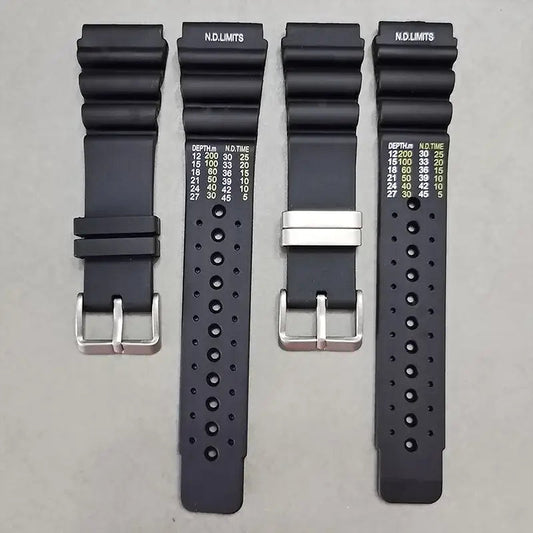 Suunto Silicone Dive-Style Band - Black straps with keeper options