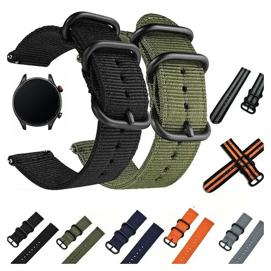 Amazfit Balance, GTR, GTS & Bip NATO-Style Two-Piece Nylon Band