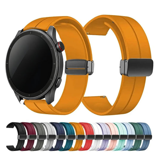 Amazfit Balance, GTR, GTS & Bip Silicone Band, Magnetic Folding Clasp
