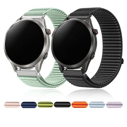 Amazfit Balance, GTR, GTS & Bip Breathable Nylon Loop Band, 20 Colors