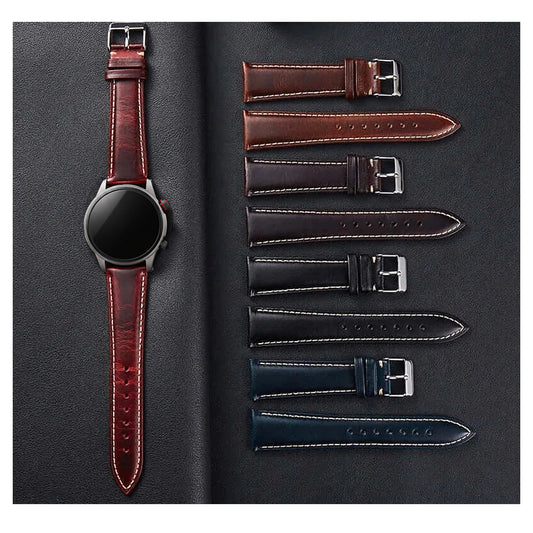Amazfit Balance, GTR, GTS & Bip Oil-Wax Cowhide Leather Band