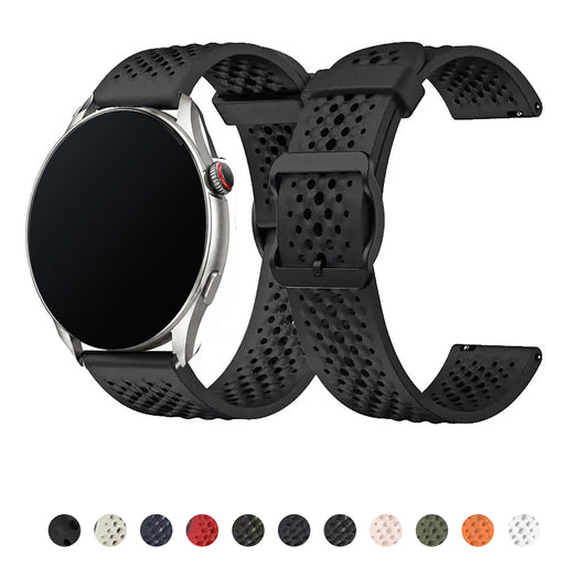 Amazfit Balance, GTR, GTS & Bip Silicone Air-Hole Band, Pin Buckle