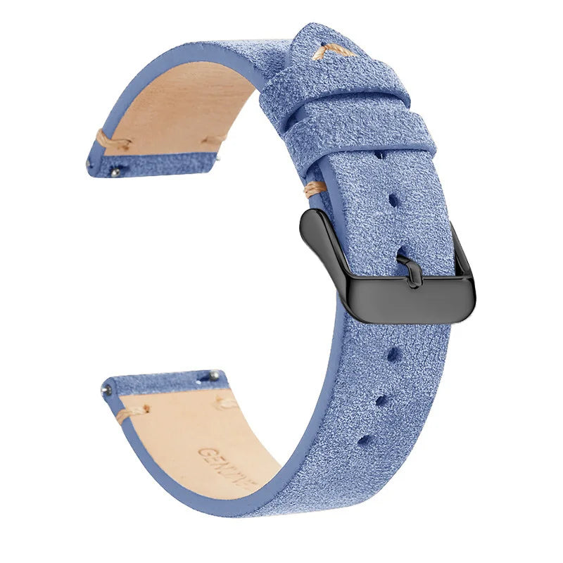 COROS Suede Leather Band with Buckle Color Options – Denim Blue / Black Buckle