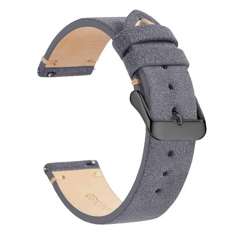 COROS Suede Leather Band with Buckle Color Options – Dark Gray / Black Buckle