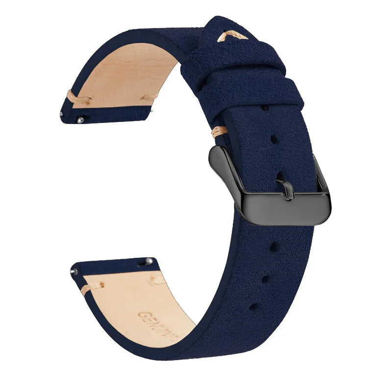 COROS Suede Leather Band with Buckle Color Options – Navy Blue / Black Buckle
