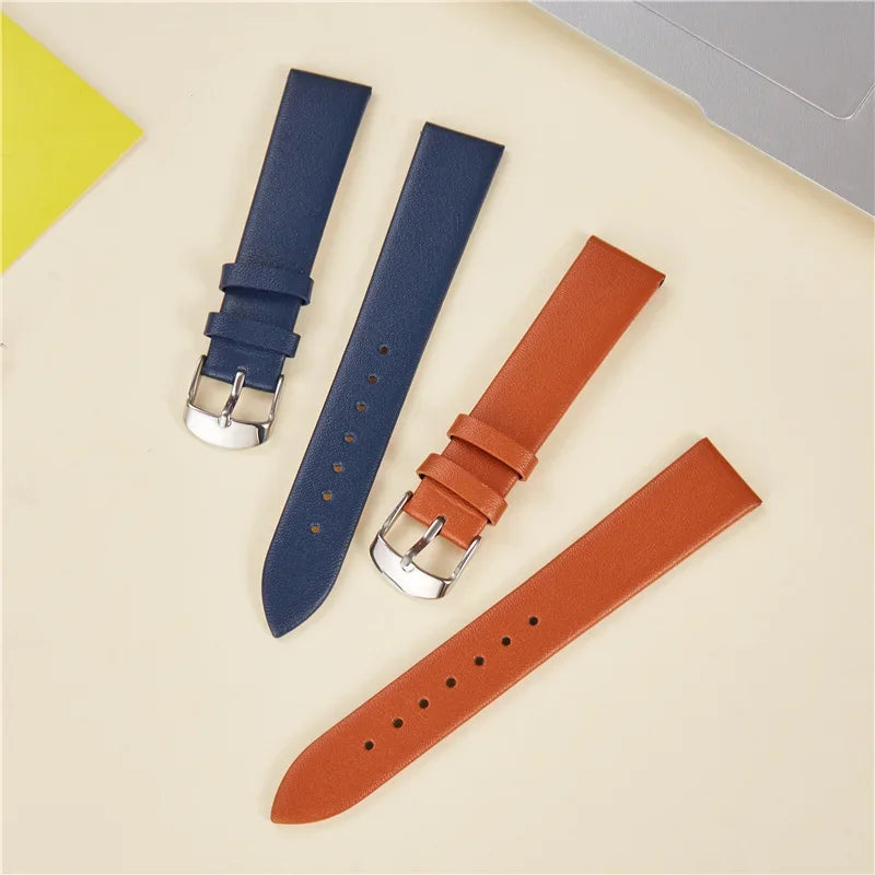 Navy blue and orange leather bands for COROS – BandsCo Straps