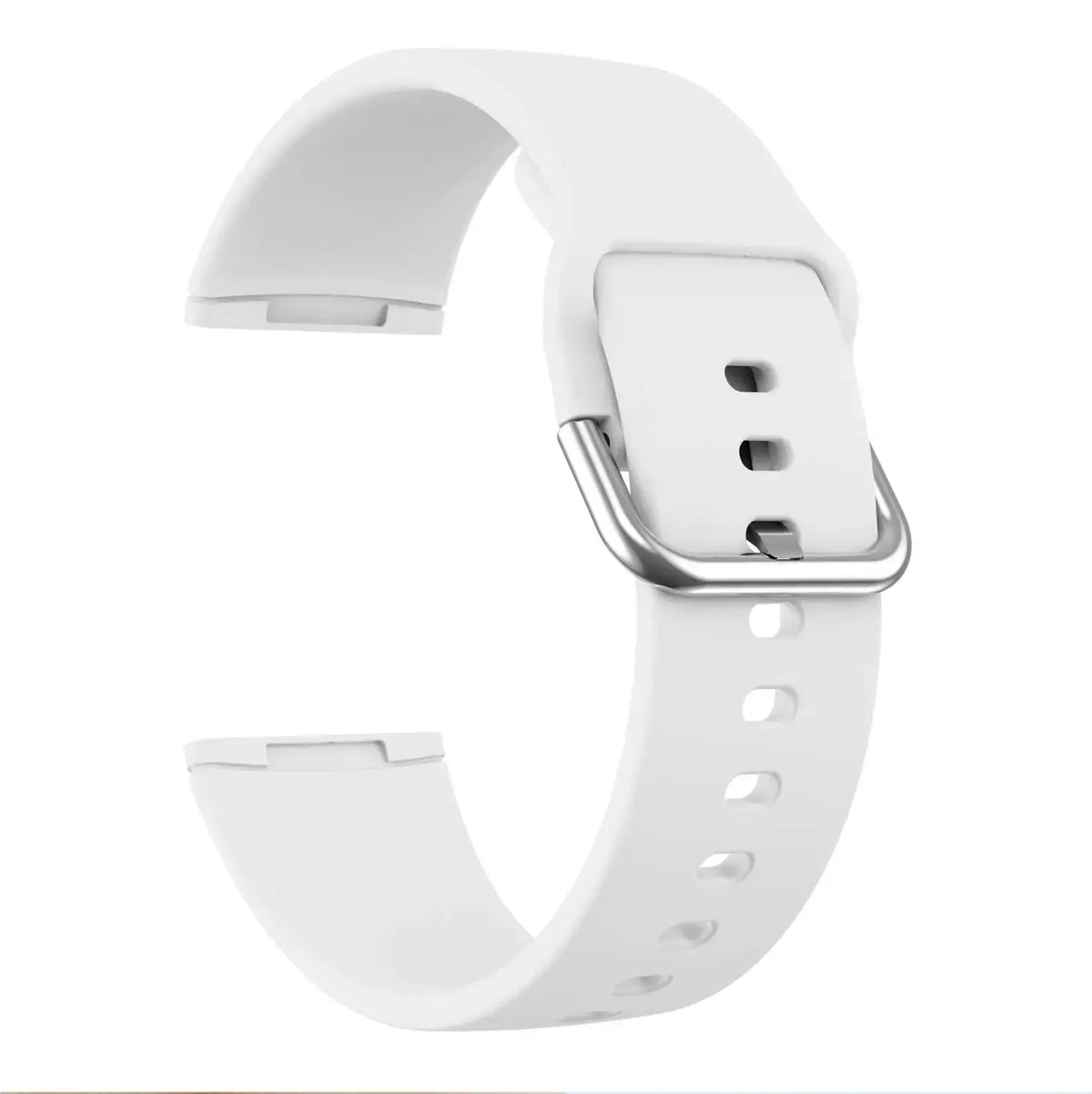 Fitbit Versa 3/4 & Sense 1/2 Silicone Buckle Band - White