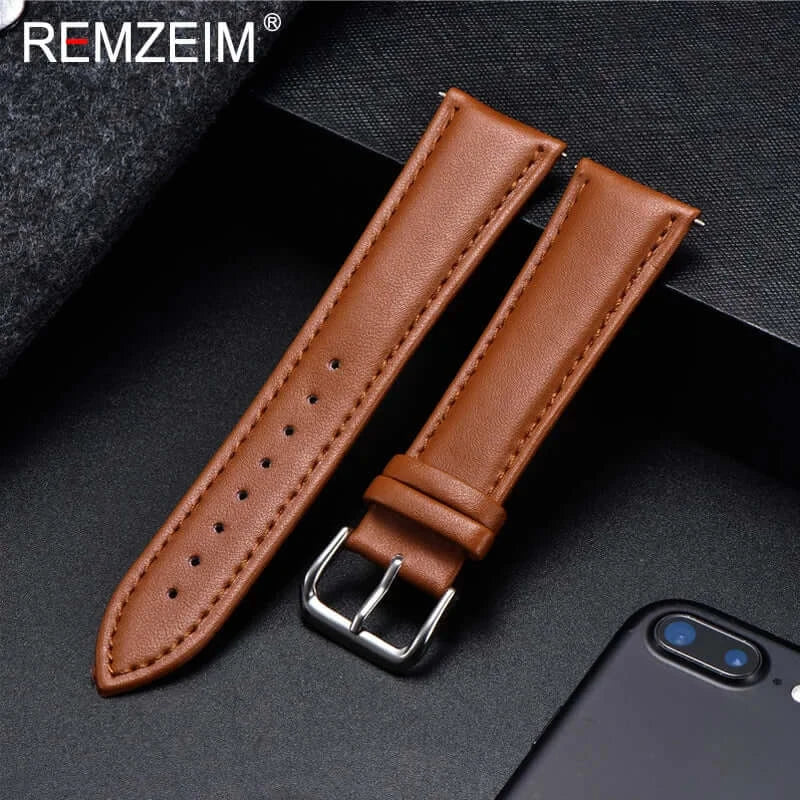 Suunto Classic Leather Band with Stitching Choices - Tan Brown