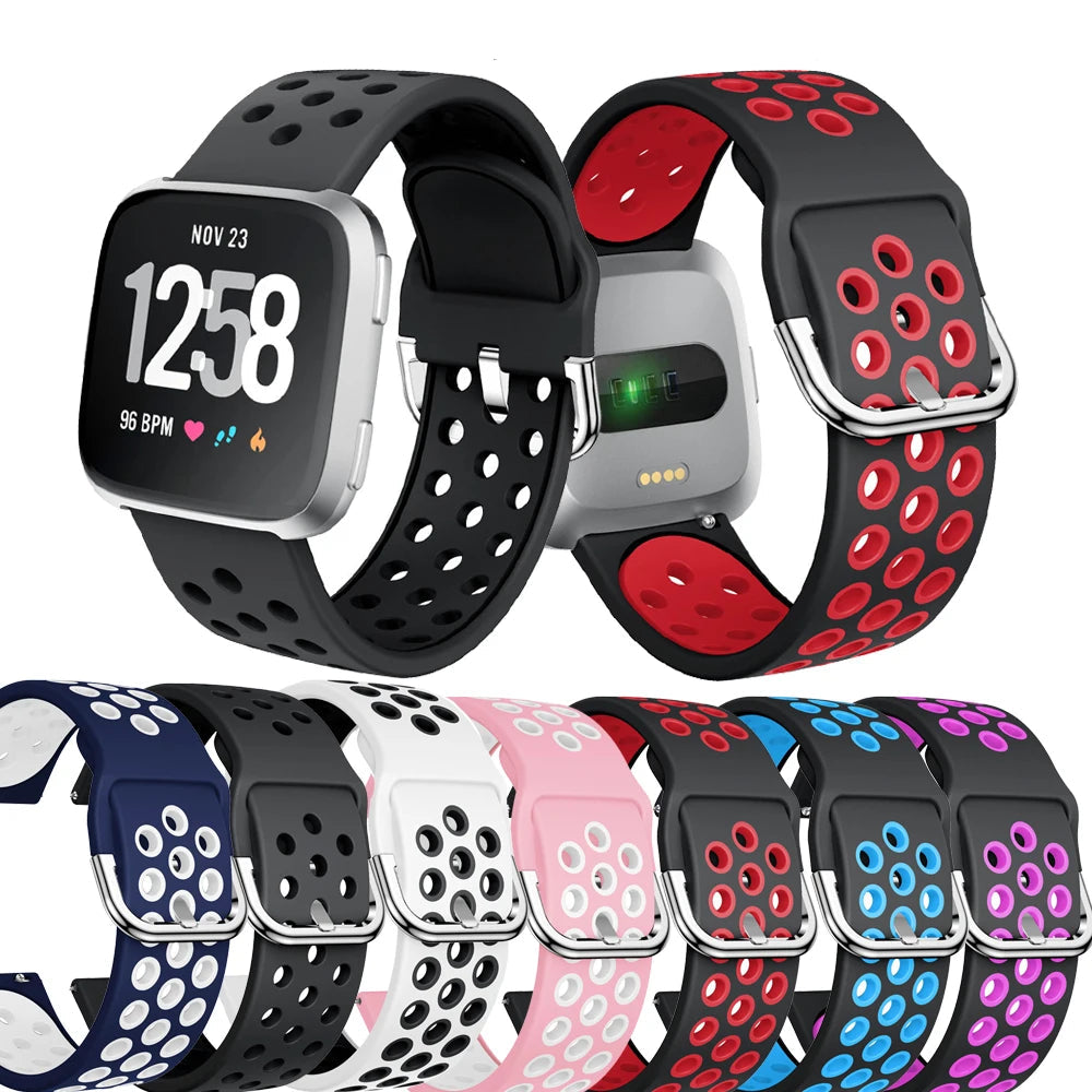 Fitbit Versa 1/2 & Lite Two-Tone Perforated Band - Two-tone perforated band options