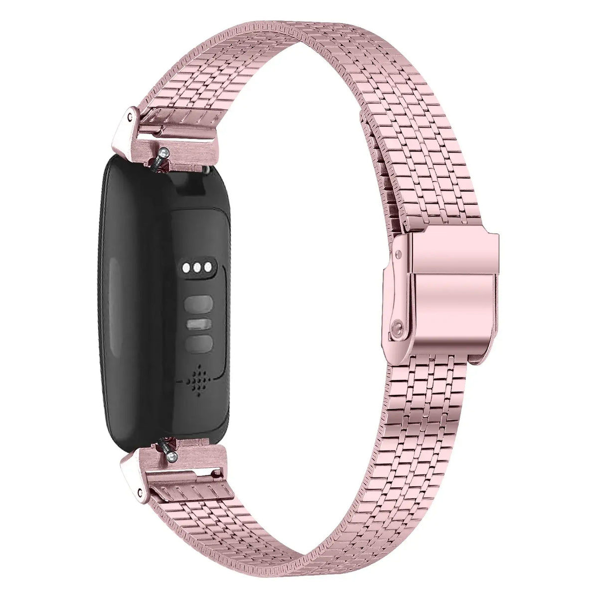 Fitbit Inspire 1/2/HR Fine-Link Steel Clasp Band - Rose Pink