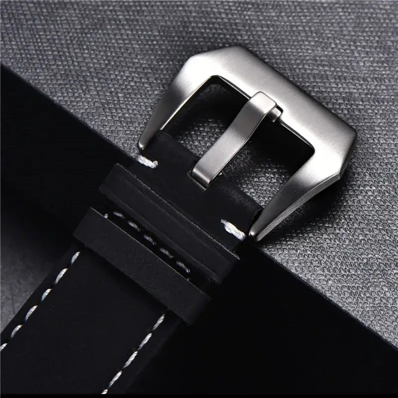 Leather strap buckle detail for compatible Huawei watches