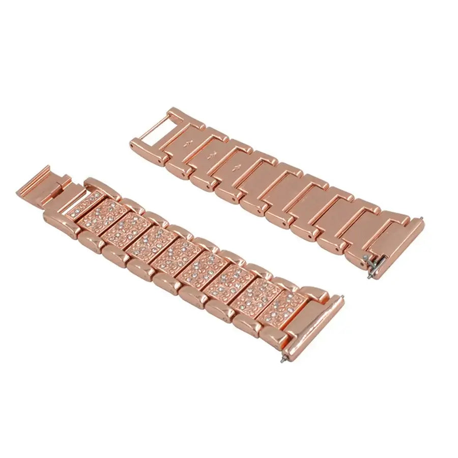 Fitbit Versa 4 Sparkling Panel Metal Bracelet Band - Rose Gold