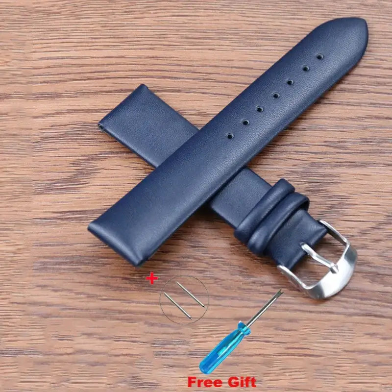 Samsung Galaxy Watch Smooth Leather Band in Navy Blue