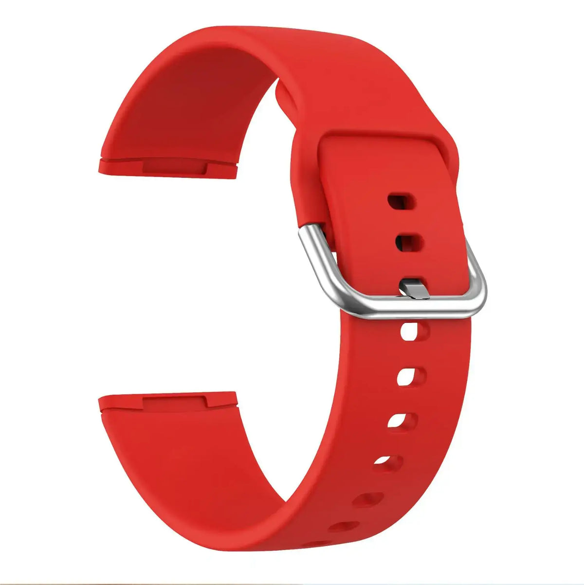 Fitbit Versa 3/4 & Sense 1/2 Silicone Buckle Band - Red