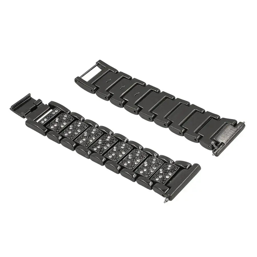 Fitbit Versa 4 Sparkling Panel Metal Bracelet Band - Black