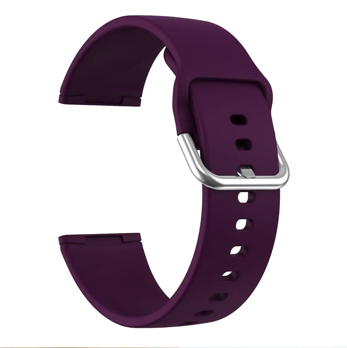 Fitbit Versa 3/4 & Sense 1/2 Silicone Buckle Band - Deep Purple
