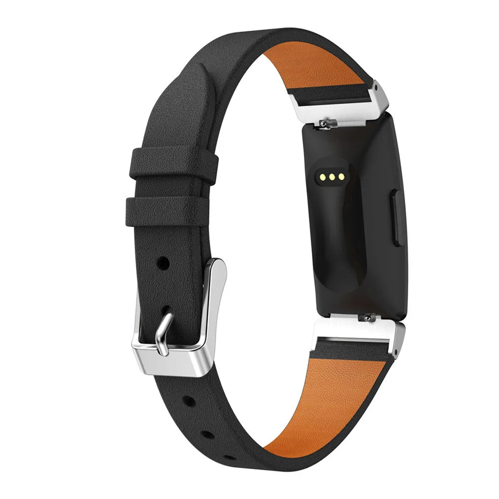 Fitbit Inspire 1/2/HR Slim Leather Buckle Band - Black