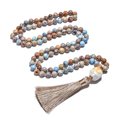 Imperial Jasper Mala Necklace, 108 Beads