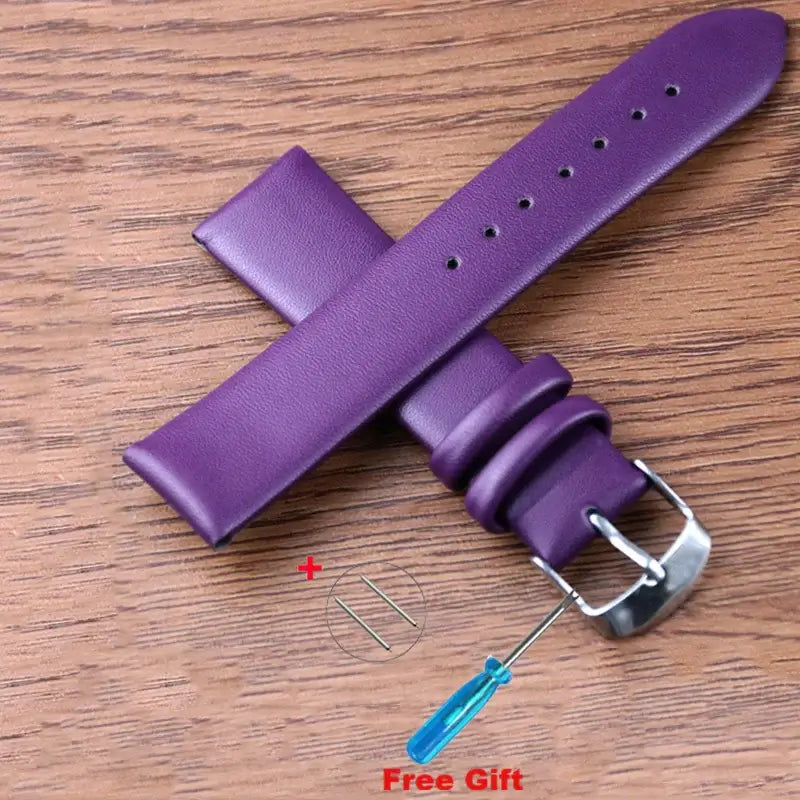Samsung Galaxy Watch Smooth Leather Band in Purple