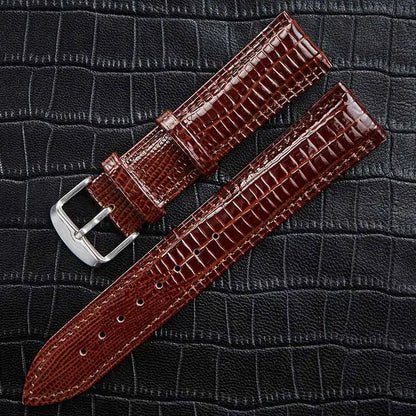 Premium brown leather strap for Ticwatch, adjustable and stylish, fits various models including Pro 5 and Pro 3.