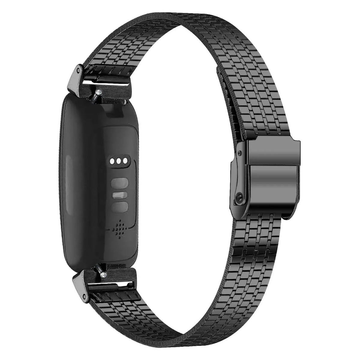 Fitbit Inspire 1/2/HR Fine-Link Steel Clasp Band - Black