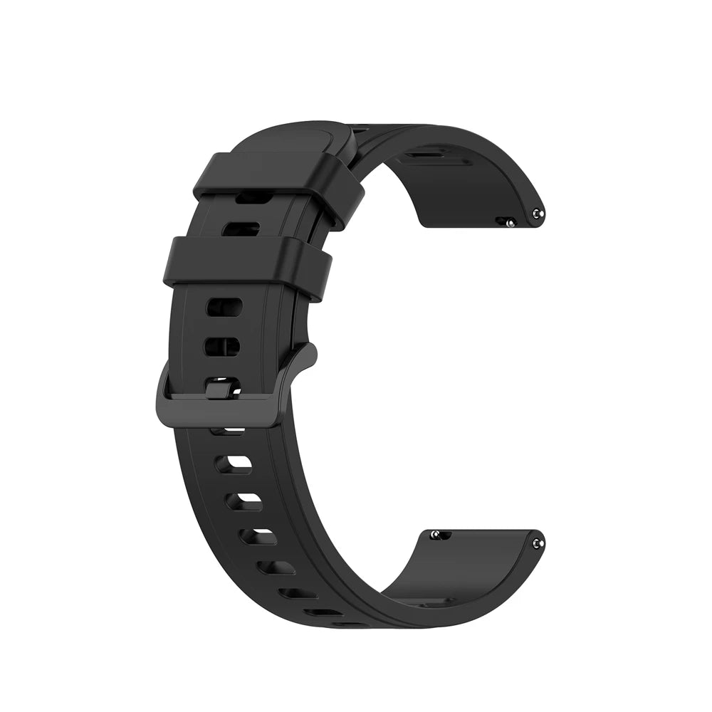 COROS Silicone Sport Watch Band with Black Buckle - Black