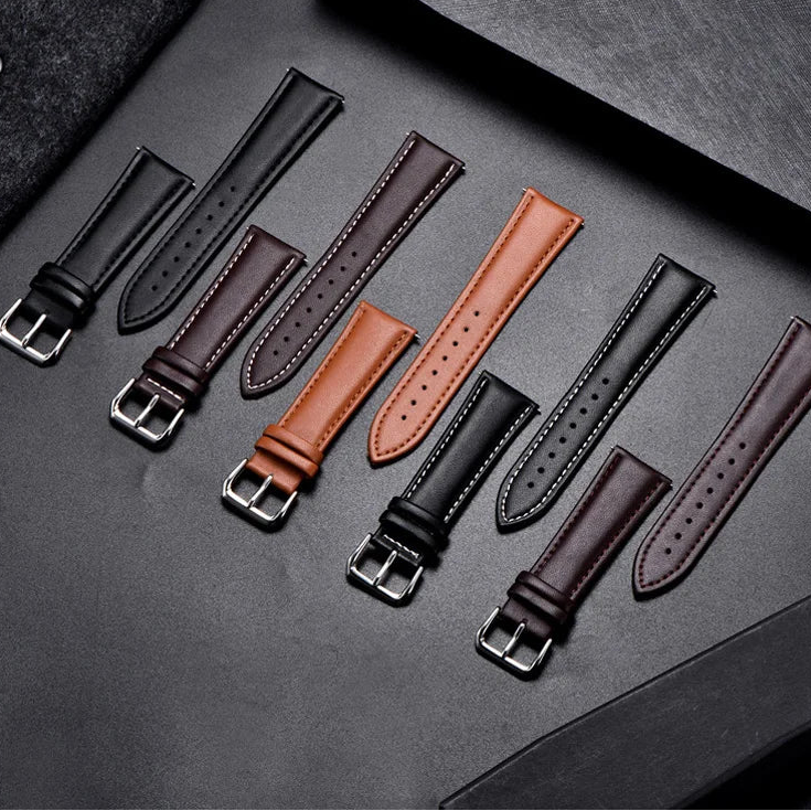 Motorola Moto Watch Band, Soft Calfskin Leather Strap, Steel Buckle in various colors and styles.