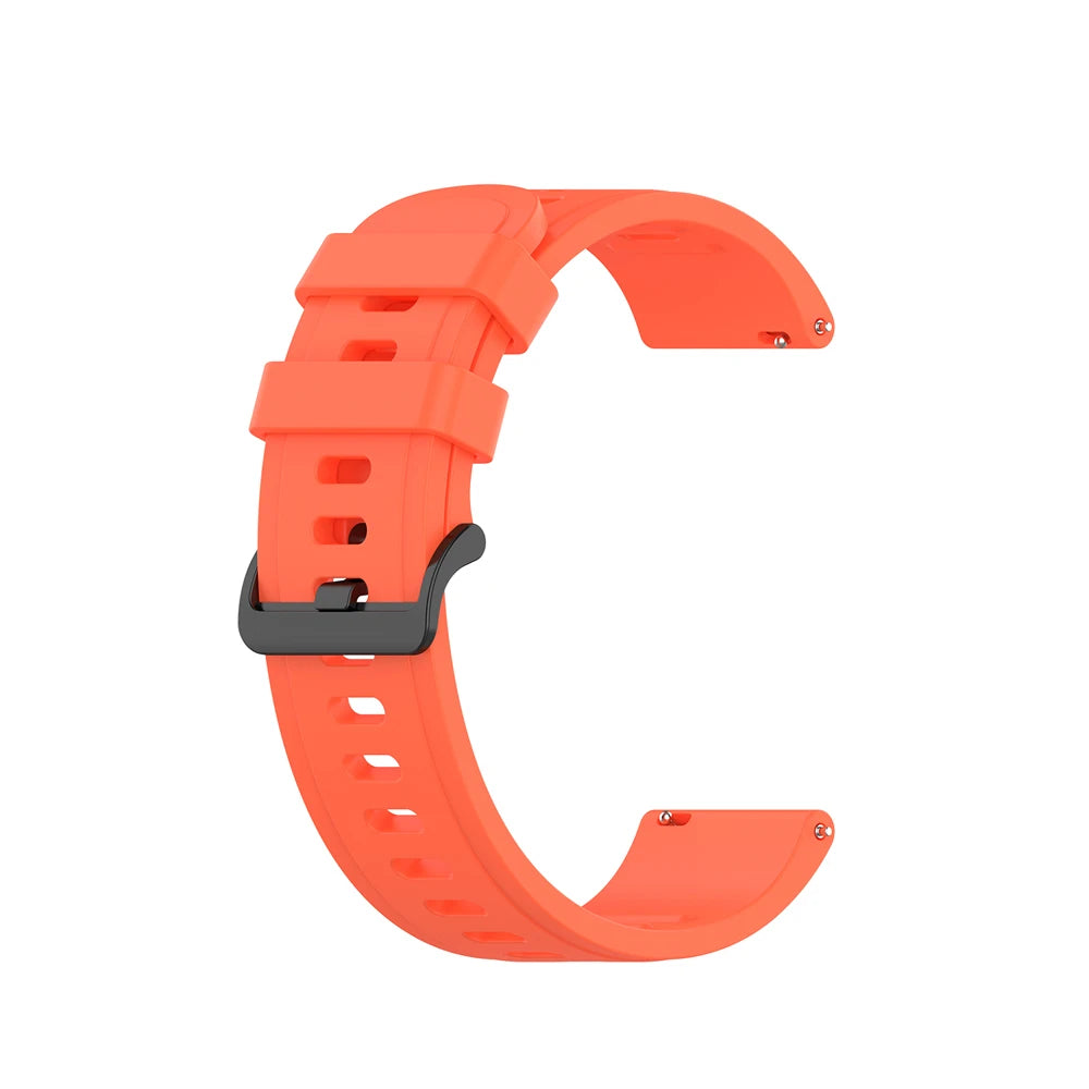 COROS Silicone Sport Watch Band with Black Buckle - Coral Red