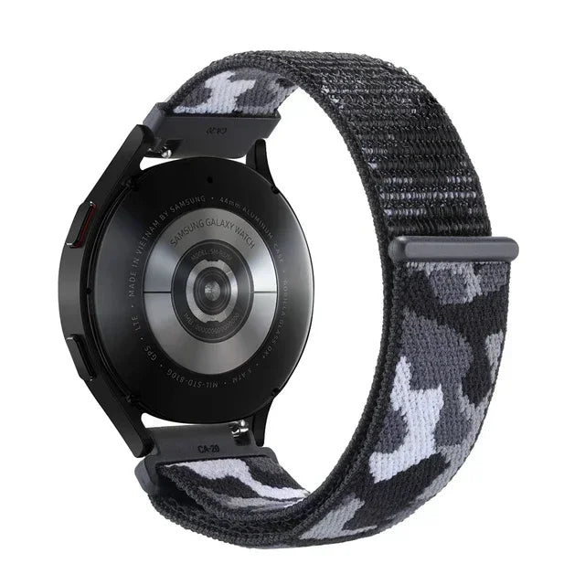 COROS Adjustable Nylon Loop Watch Band in Colors & Camo - Black Camo