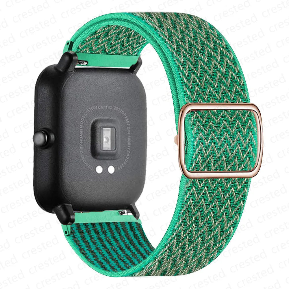 Adjustable Nylon Loop Band for Polar – Green Chevron