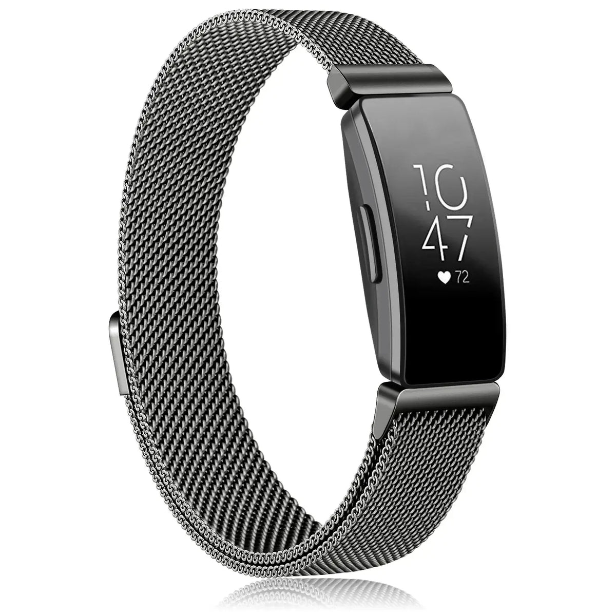 Fitbit Inspire 1/2/HR Magnetic Steel Mesh Band - Gunmetal