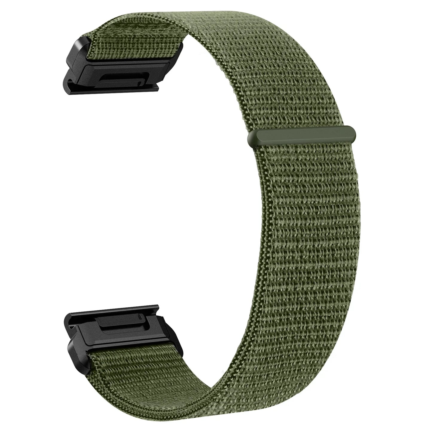 Garmin nylon quick release strap in green, soft and comfortable band for smartwatches, perfect replacement option.