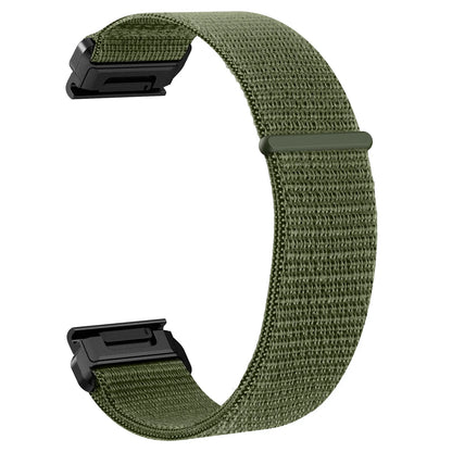 Garmin nylon quick release strap in green, soft and comfortable band for smartwatches, perfect replacement option.