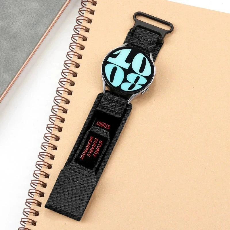 COROS Nylon Sport Loop Watch Band with Text Patch - Black
