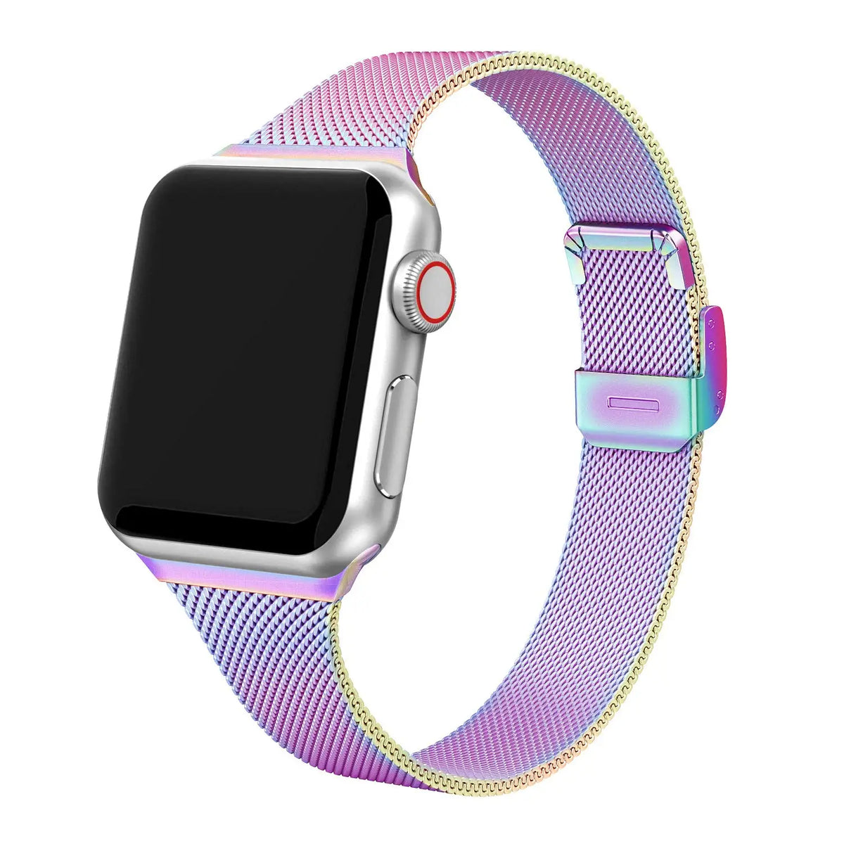 Milanese Mesh Apple Watch Band with Sliding Clasp in Iridescent