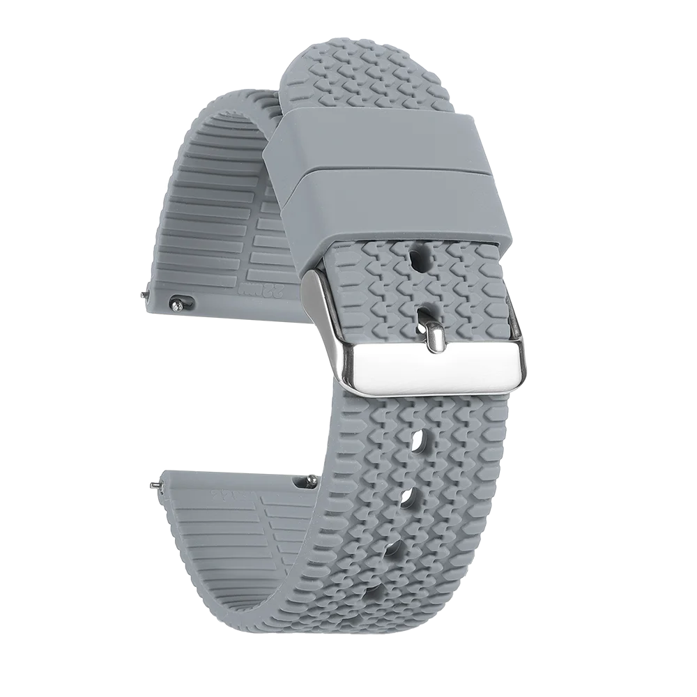 Tread Pattern Silicone Band in Gray