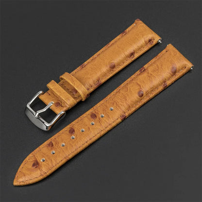 Garmin Ostrich-Pattern Leather Band in orange with buckle