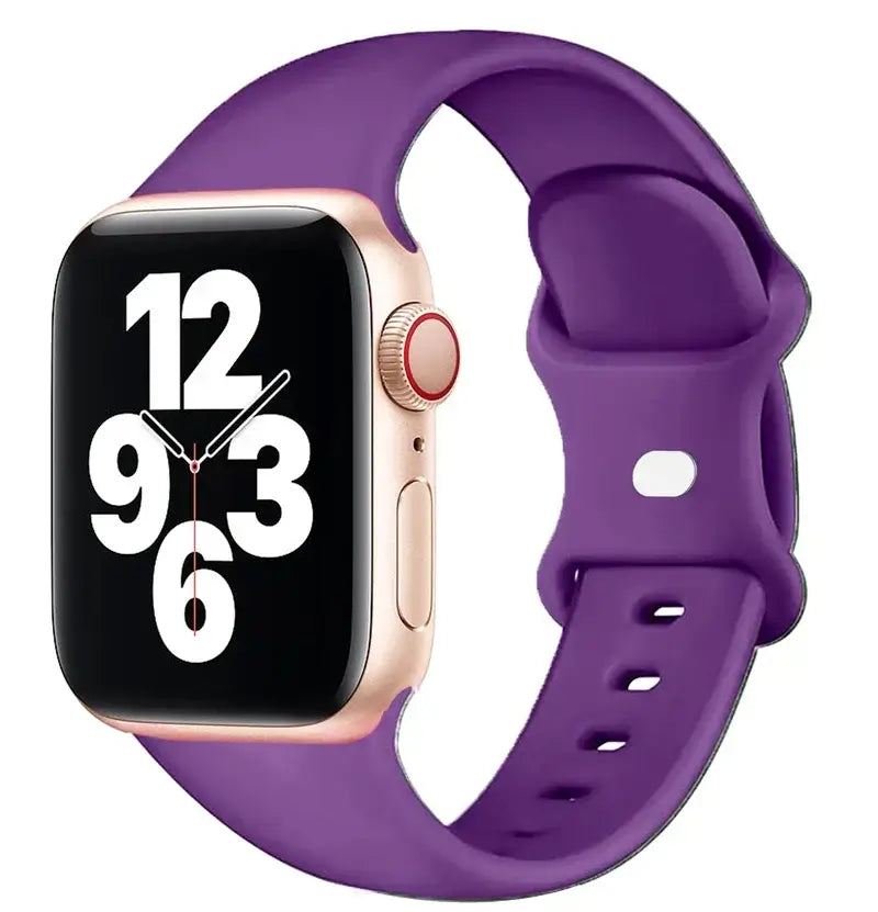 Plum classic silicone Apple Watch sport band