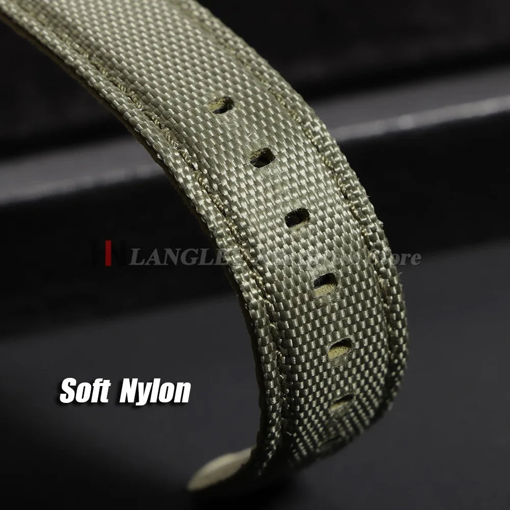 COROS Sailcloth Nylon Watch Band with Butterfly Clasp - Woven nylon exterior detail
