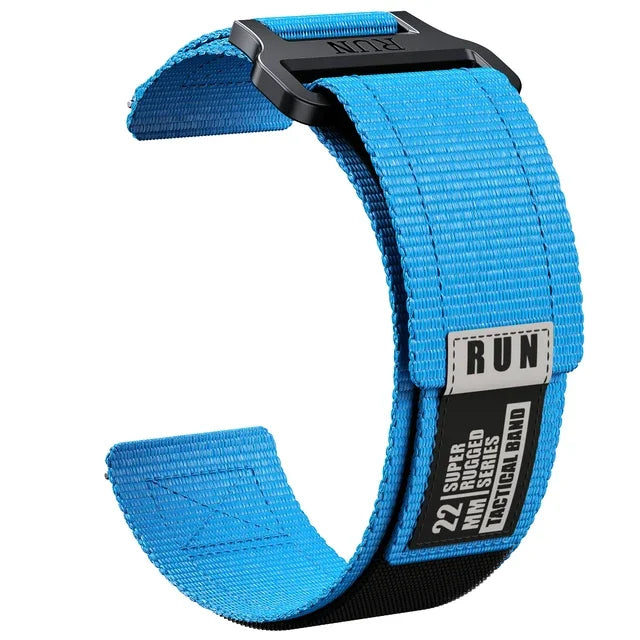 COROS Nylon Hook-and-Loop Band with Label Detail – Sky Blue