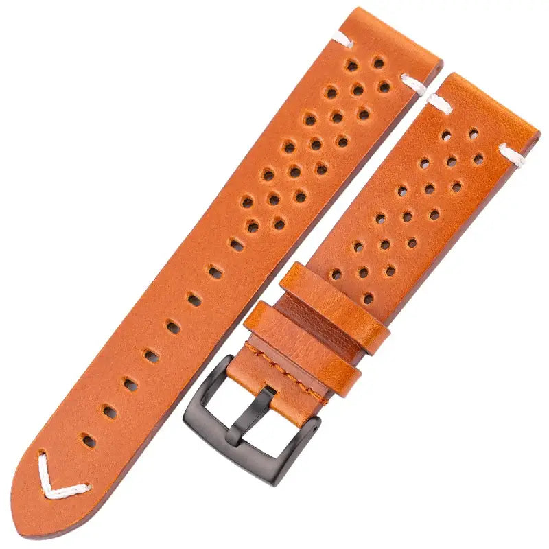 Samsung Galaxy Watch Rally Leather Band in Tan / Black Buckle